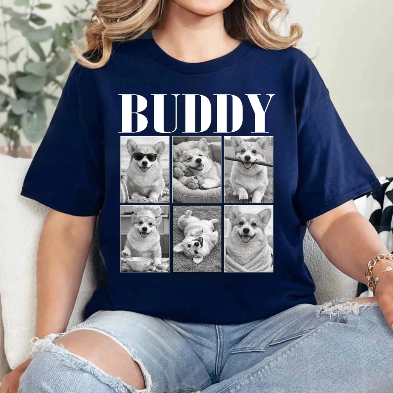 Held In My Heart Forever - Personalized T-shirt, Memorial Gift, Custom Dog Photo Collage Shirt, Sympathy Gift For Loss Of Pet