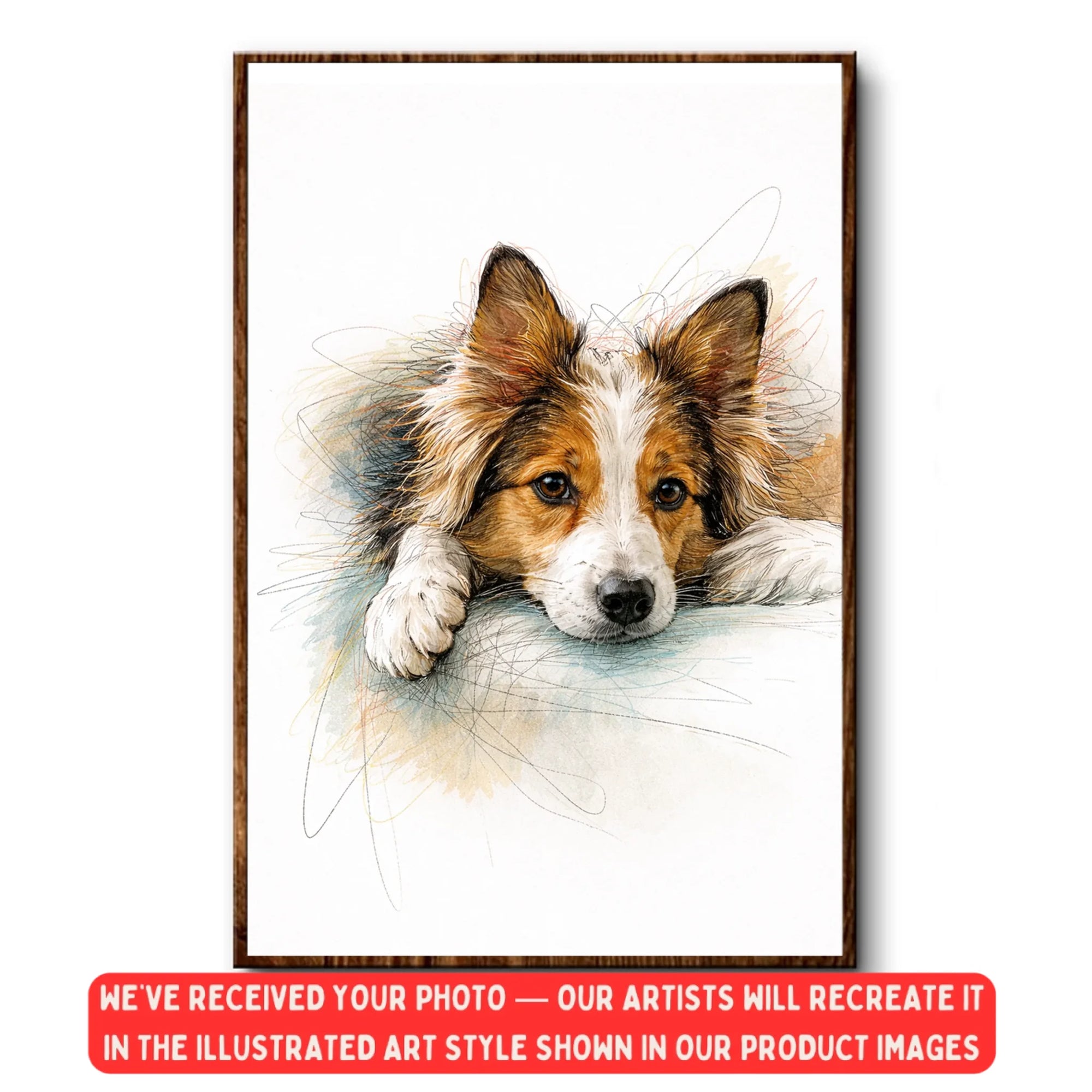 My Cute Fur Friends Colorline Abstract Scribble Pet Portrait My Cute Fur Friends Colorline Abstract Scribble Pet Portrait