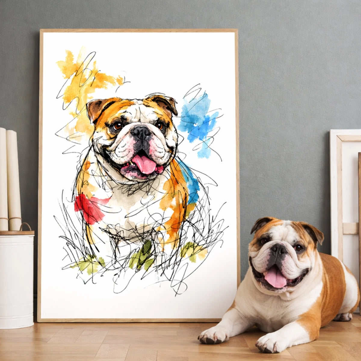 A Love Drawn For Your Pet - Personalized Poster, Color Scribble