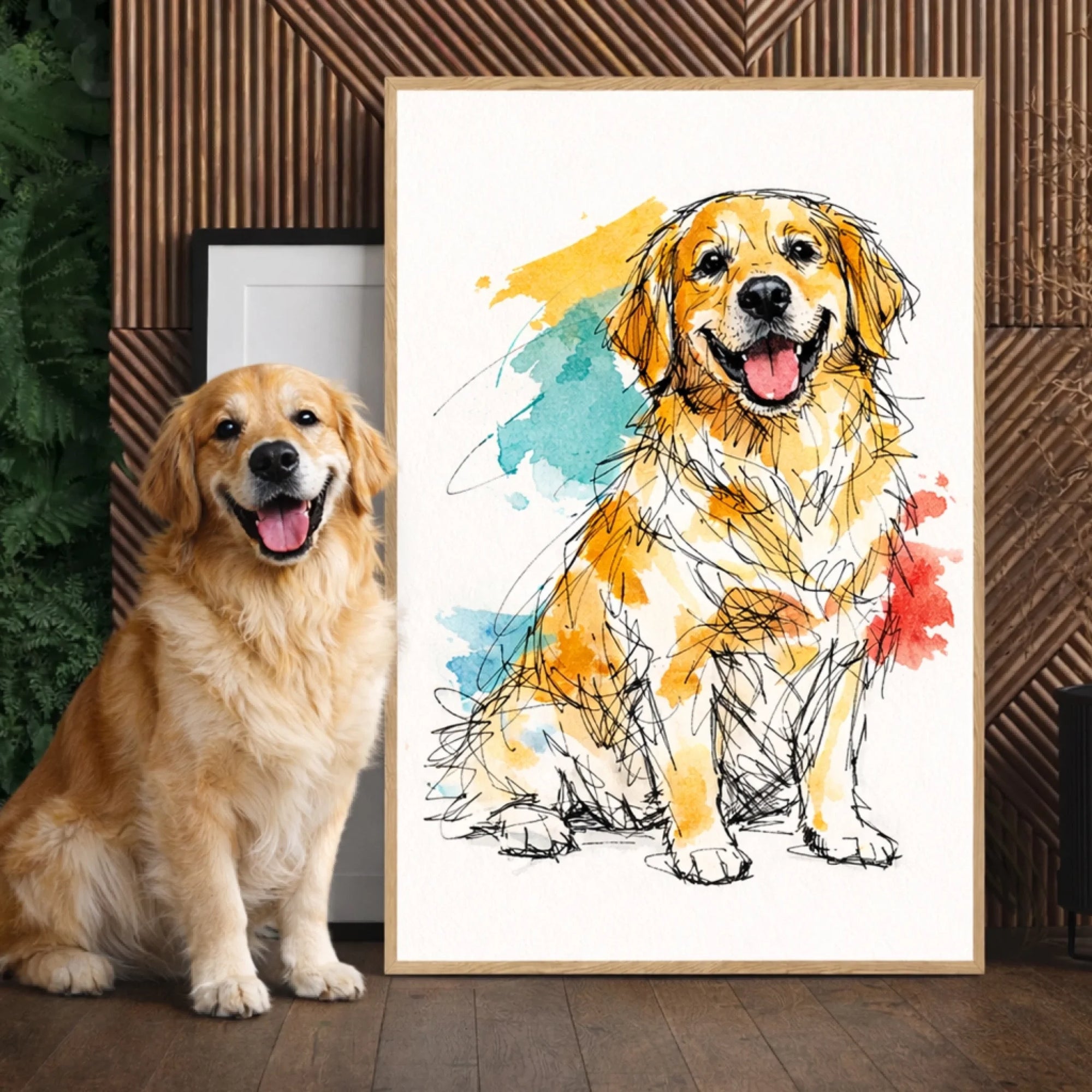 A Love Drawn For Your Pet - Personalized Poster, Color Scribble
