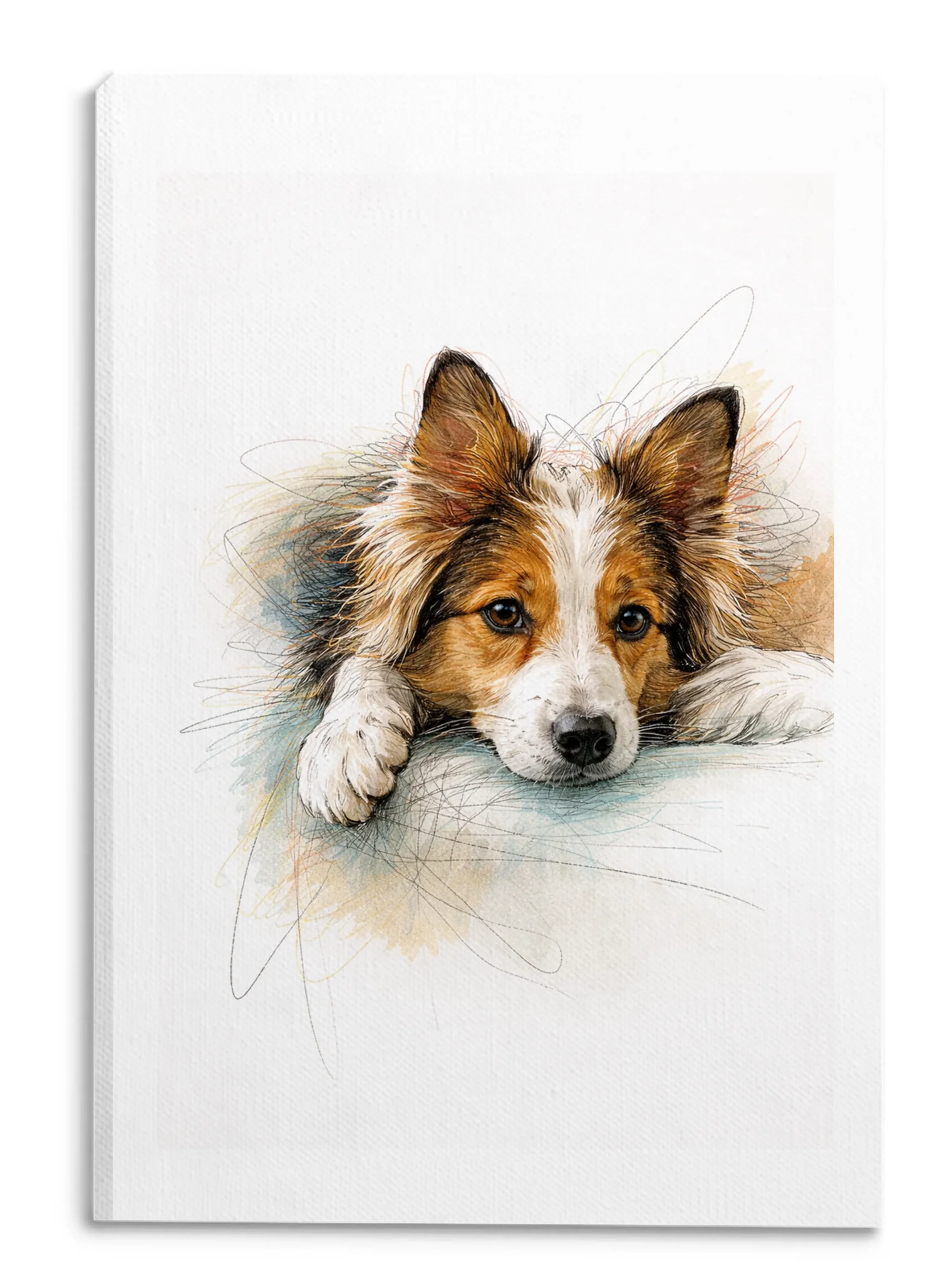 My Cute Fur Friends Colorline Abstract Scribble Pet Portrait