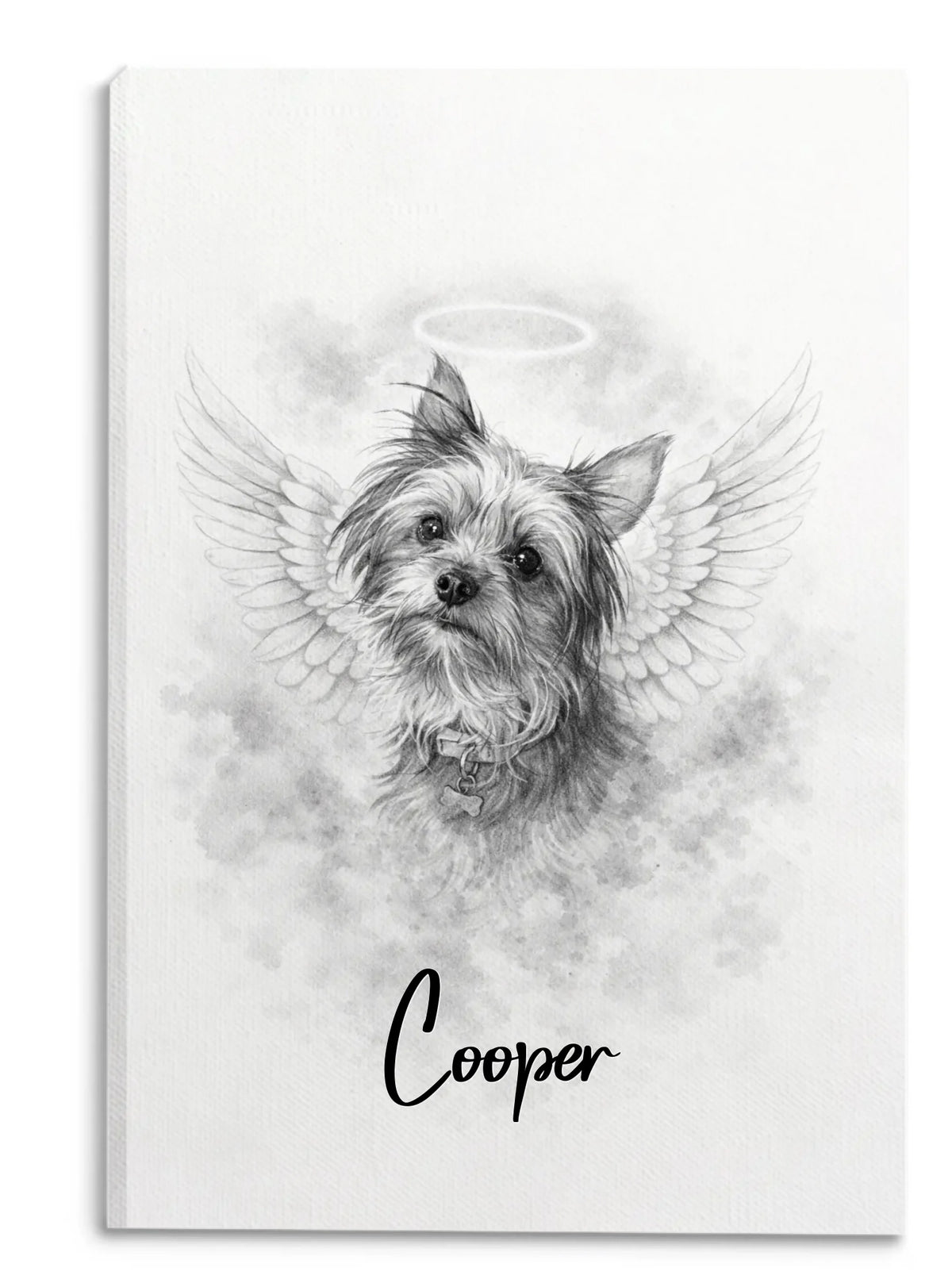 Charcoal Sketch Always in Our Hearts - Personalized Canvas, Drawing Portrait From Photo, Memorial Gift