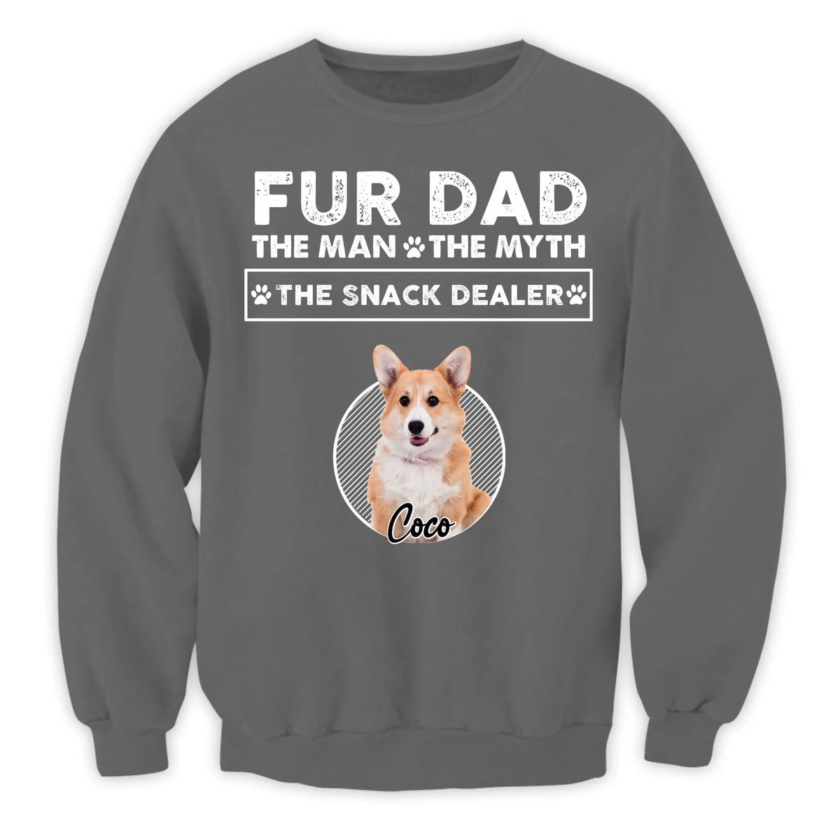 Fur Dad The Man The Myth The Snack Dealer - Personalized T-Shirt, Gift For Dog Lovers, Dog Mom, Dog Dad - TS1201