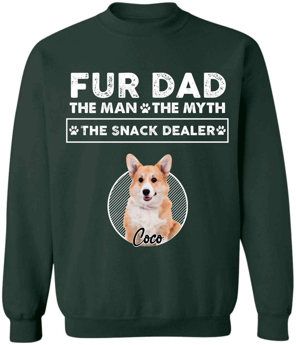 Fur Dad The Man The Myth The Snack Dealer - Personalized T-Shirt, Gift For Dog Lovers, Dog Mom, Dog Dad - TS1201
