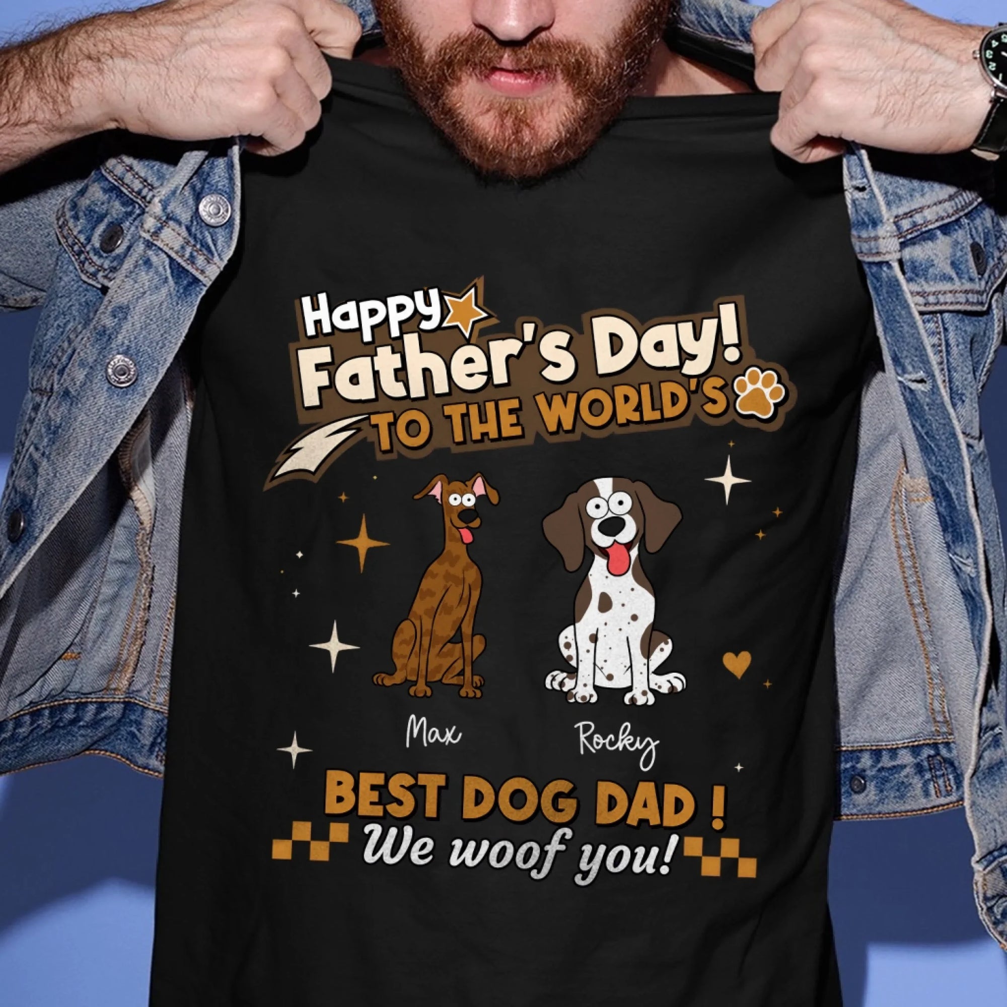 トップス FAMILY DAY T-shirt x2 / Cap / Dog tag Happy Father's Day To The World's Best Dog Dad - Personalized T