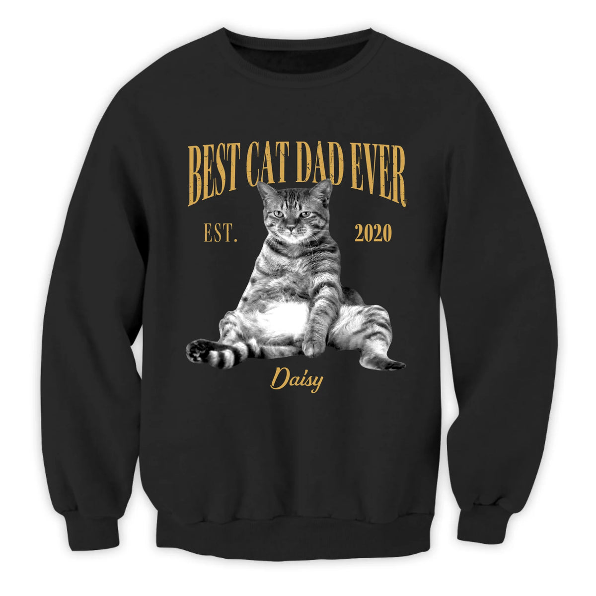 Built Different, Cat Dad Edition - Personalized T-Shirt, Custom Pet Portrait Tee, Best Cat Dad Ever Gift, Pet Dad/Mom Gift
