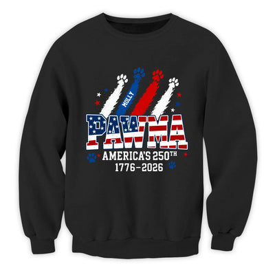 Custom Pawpa Shirt American 250th Anniversary, Personalized Pet Names TShirt