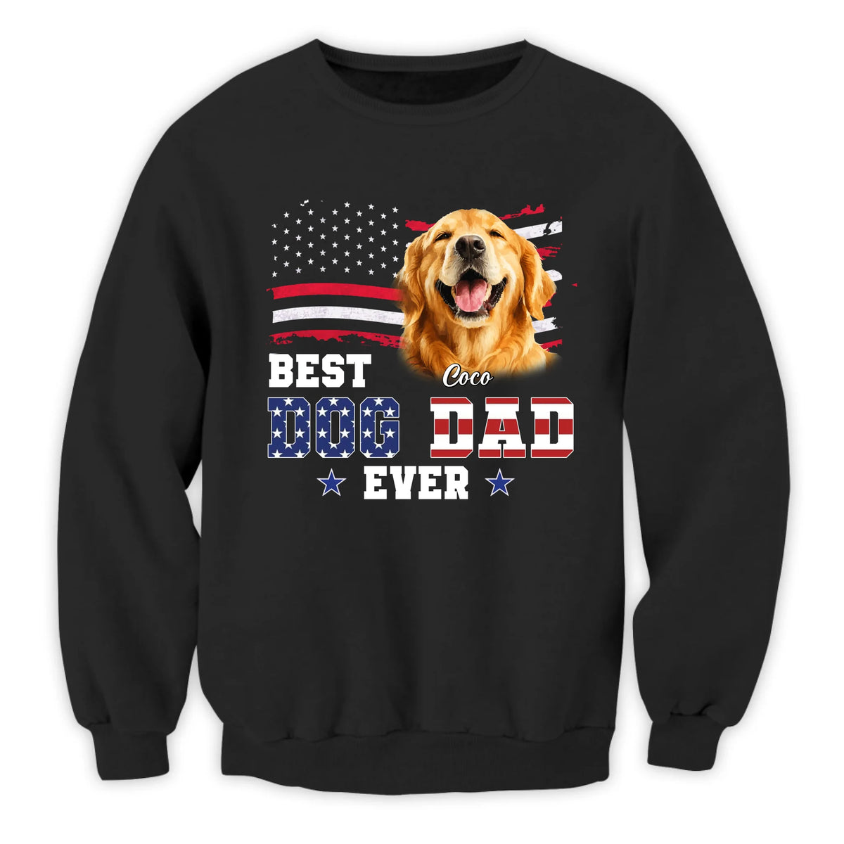 Stars, Stripes &amp; Wet Noses - Personalized T-Shirt, American Flag Dog Dad/Mom Gift, Dog Lover Gift, Patriotic Dog Tee
