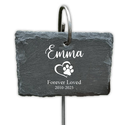 Dog Cat Loss Sympathy - Personalized Garden Slate, Dog Cat Grave Marker, Outdoor Remembrance Gift
