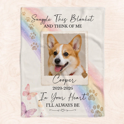Wrap Yourself In Love, Not Goodbye - Personalized Blanket, Custom Pet Photo Memorial Gift, Pet Loss Sympathy Gift, Gift For Pet Lovers