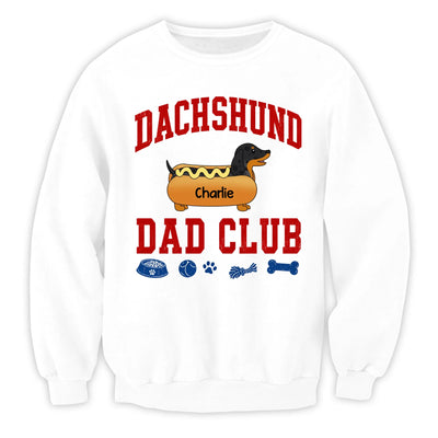 Dachshund Dad - Personalized Shirt Dachshund Dad Club T-Shirt, Wiener Dog Lover Gift, Dog Dad Graphic Tee, Father's Day Gift