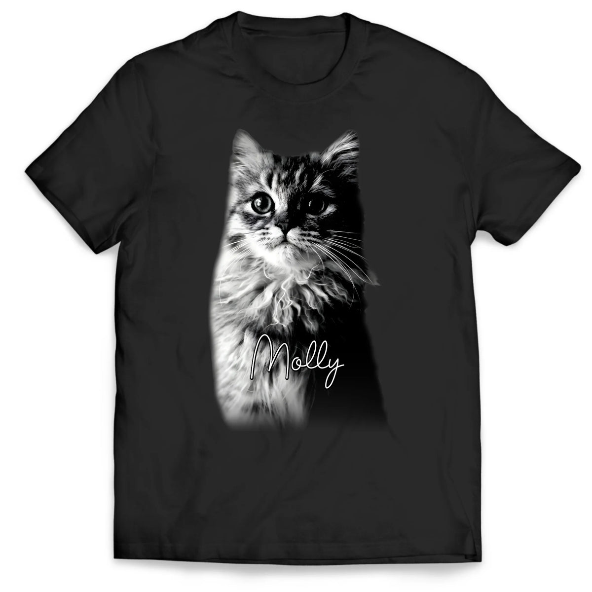 Vintage Pet Photo With Name - Personalized T-shirt, Custom Your Photo Shirt, Pet Lover Gift