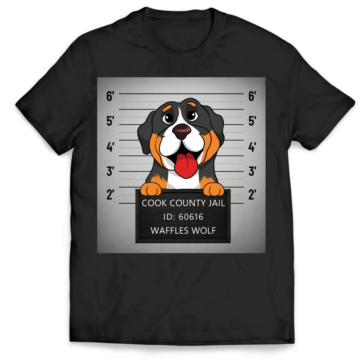 Pet Mugshot - Personalized Shirt, Personalized Dog Portrait, Funny Shirt for Dog Mom, Dog Dad