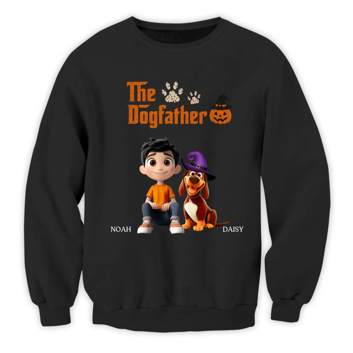 The Dog Father In Halloween - Personalized T-Shirt, Custom Custom Pet Lover Gift, Funny Halloween With Pet Shirt