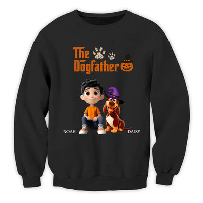 The Dog Father In Halloween - Personalized T-Shirt, Custom Custom Pet Lover Gift, Funny Halloween With Pet Shirt