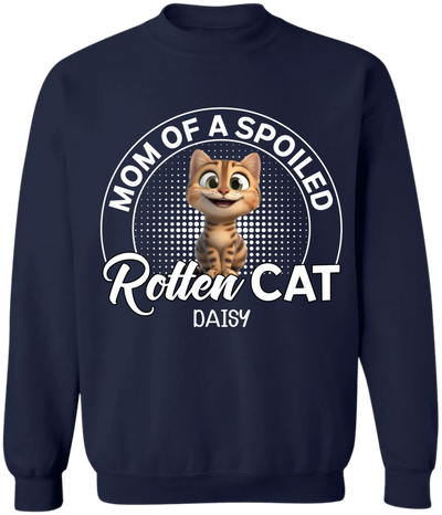 Spoiled Rotten Cat - Personalized T-Shirt, Gift Idea For Cat Mom/Cat Dad