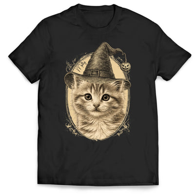 Your Pet As A Halloween Witch – Personalized T-Shirt, Custom Pet Portrait, Pet Lover Halloween Gift