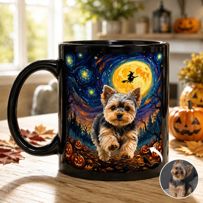 My Fur-Friend In Halloween – Personalized Mug, Custom Pet Portrait, Halloween Pet Gift, Dog Lover Mug, Cat Lover Mug, Spooky Season Keepsake