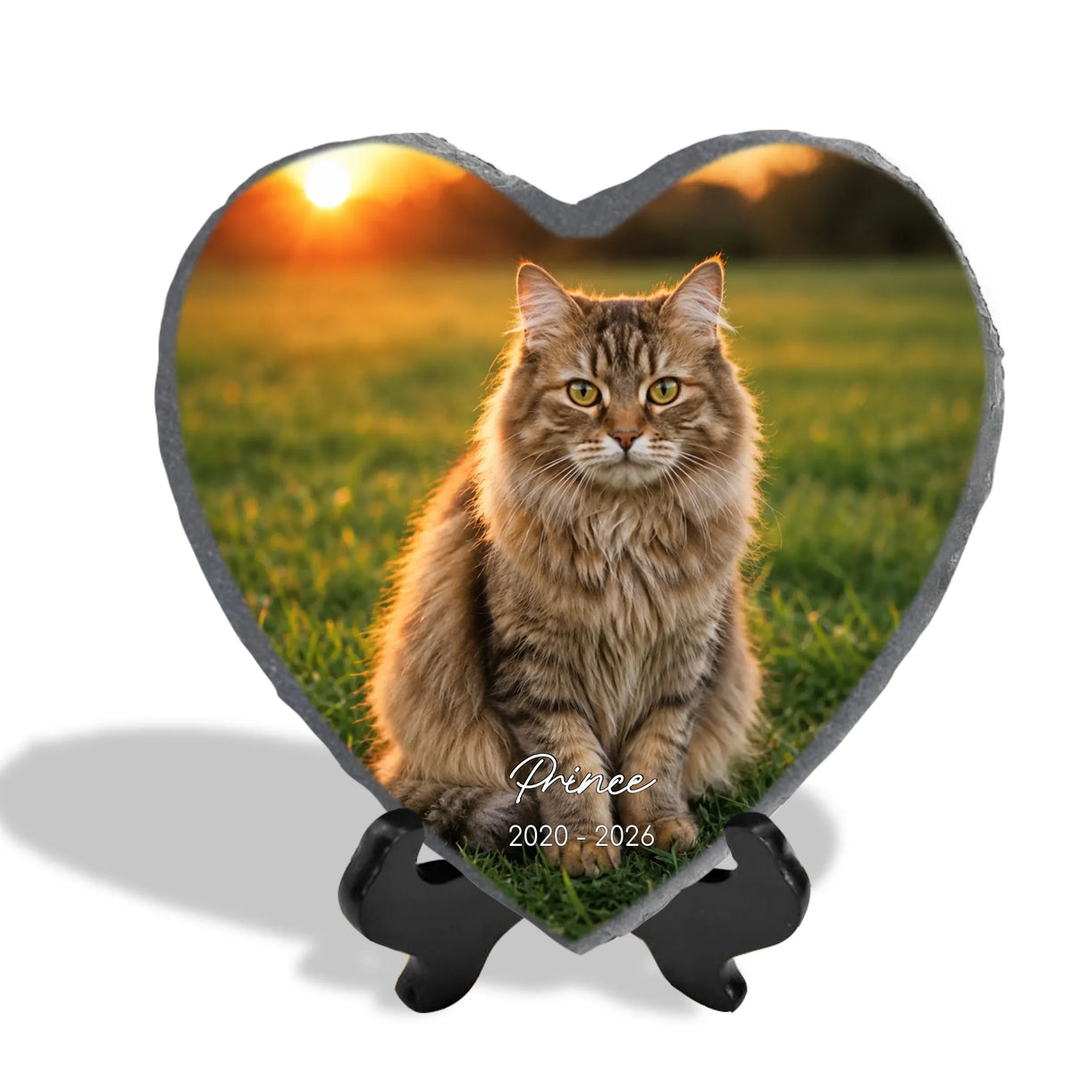 Loved Beyond Words Missed Beyond Measure - Personalized Memorial Stone, Custom Photo Memorial Gift For Dog Or Cat Loss