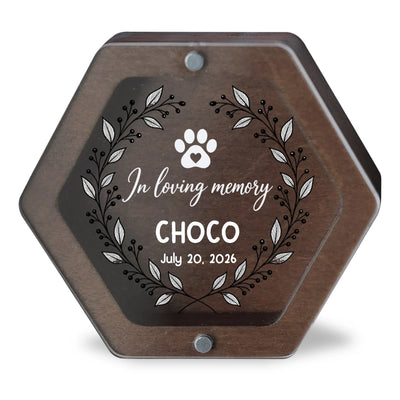 Floral Frame - Personalized Dog Memorial Box