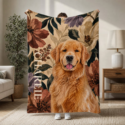 My Little Love - Personalized Blanket, Custom Dog Portrait With Name Blanket, Gift for Pet Lovers