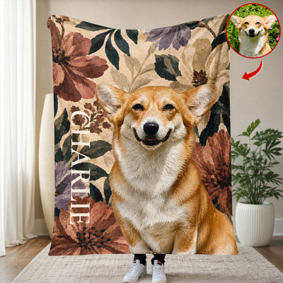 My Little Love - Personalized Blanket, Custom Dog Portrait With Name Blanket, Gift for Pet Lovers