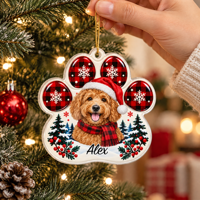 Custom Pet Photo - Personalized Acrylic Ornament, Christmas Gift for Pet Lovers