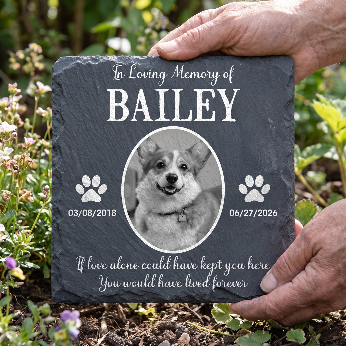 If Love Alone Could Have Kept You Here You Would Have Lived Forever- Personalized Memorial Stone, Gift For Loss Of Pet, Memorial Pet Stone