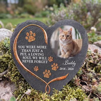 You Were More Than Just A Pet, A Loving Soul We Will Never Forget- Personalized Stone,  Pet Memorial Gift, Custom Photo Gift for Dog & Cat Loss